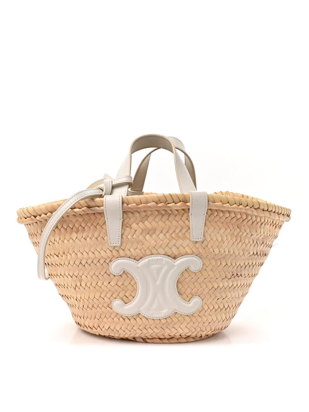 Celine Raffia Calfskin Triomphe Teen #362108C75B